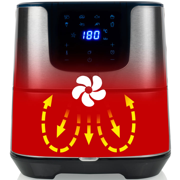 Aerofryer Digital Deluxe 5,5L 1700W Rostfri