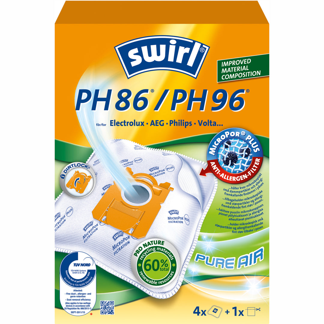 Dammsugarpåsar PH86/PH96 4P (OBS 3st DFP)