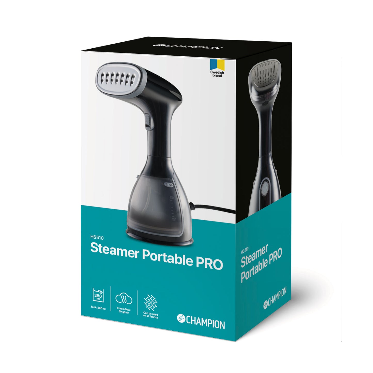 Steamer Portable Pro 1500W HS510 Svart