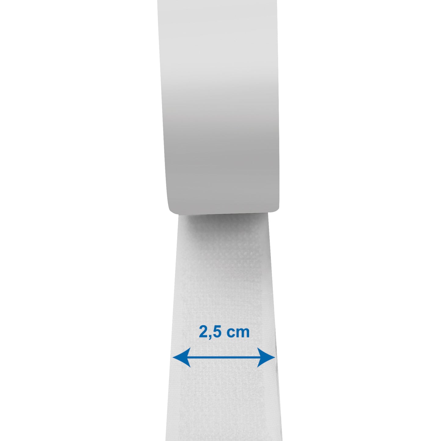 Kardborreband dubbelsidig 25mm 5 meter Vit