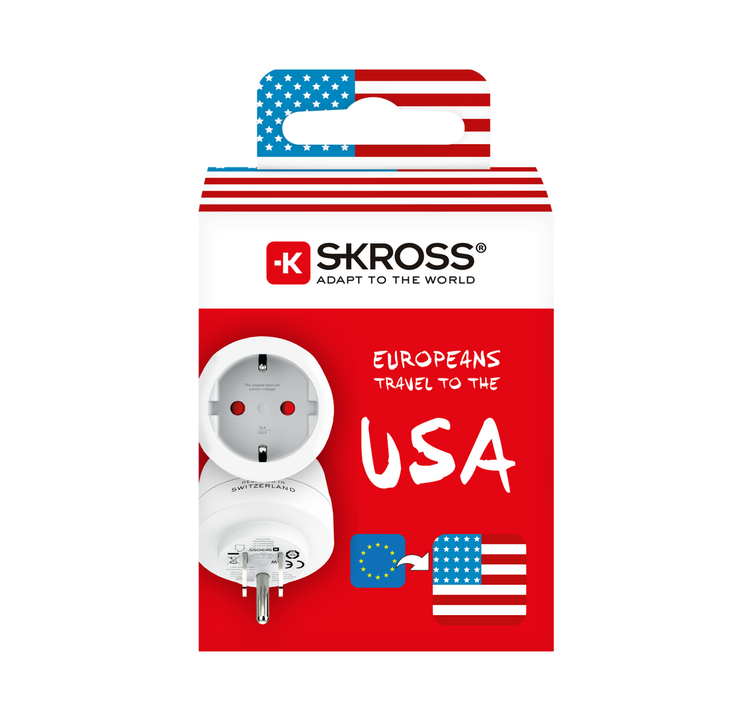 Reseadapter Europa till USA m.fl. Jordad