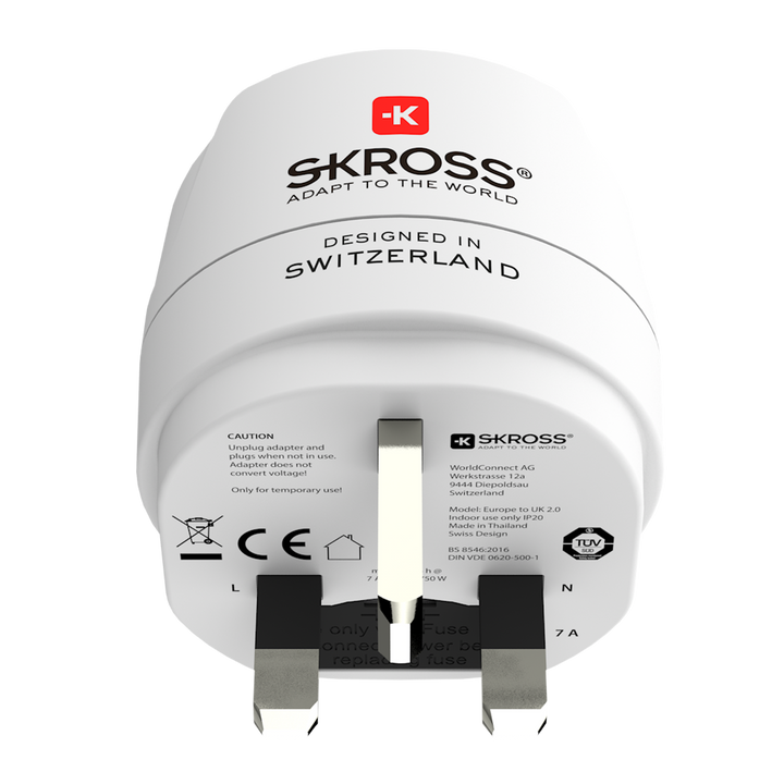 Reseadapter Europa till UK m.fl. Jordad