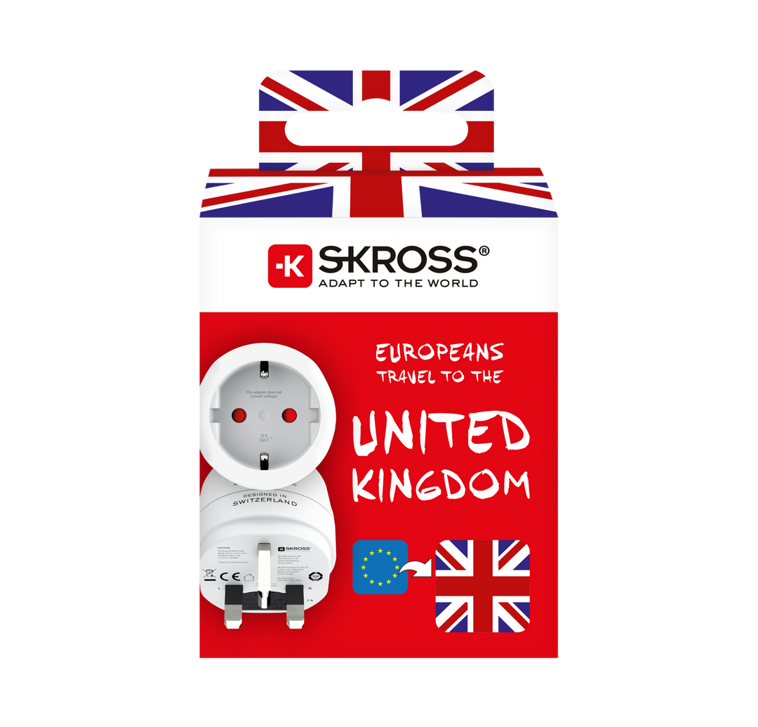 Reseadapter Europa till UK m.fl. Jordad