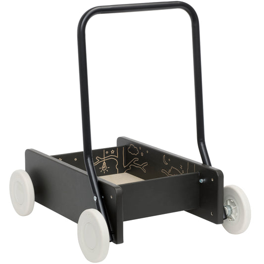 Lära gå vagn svart premium