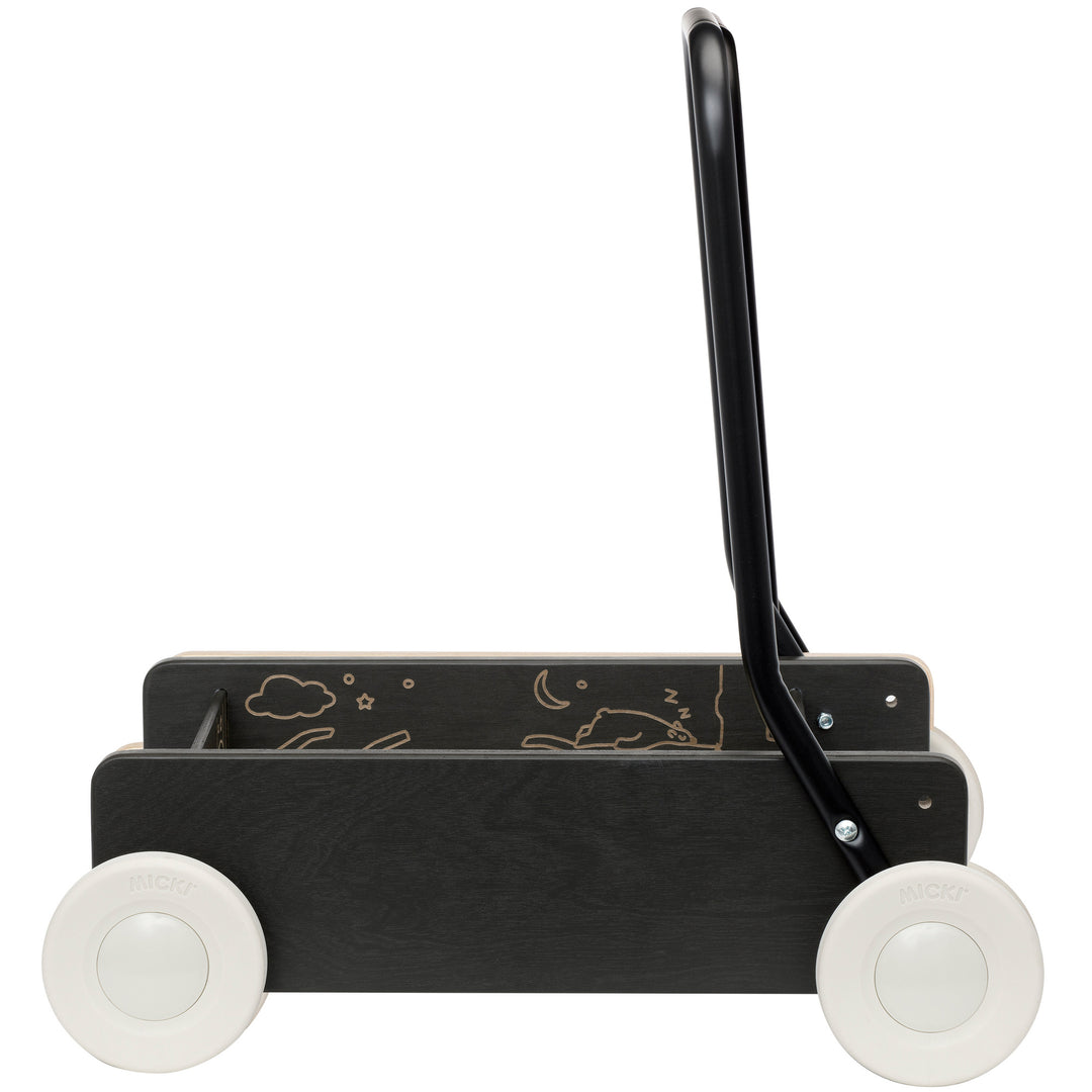 Lära gå vagn svart premium