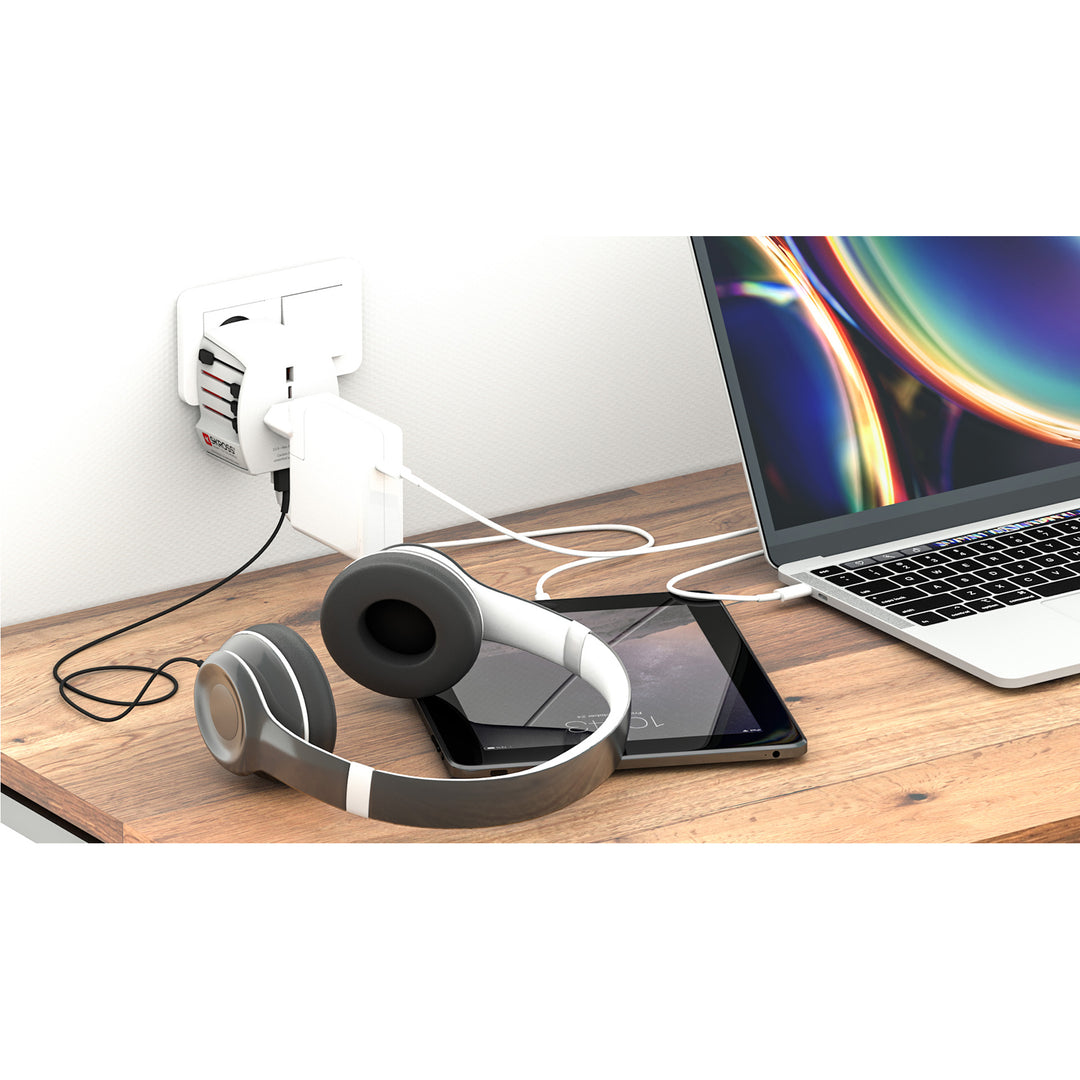 Världsreseadapter MUV USB 12W Ojordad