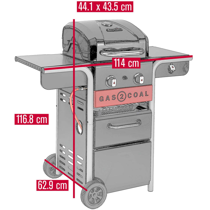 Hybridgrill Gas2Coal 2.0 2 Brännare