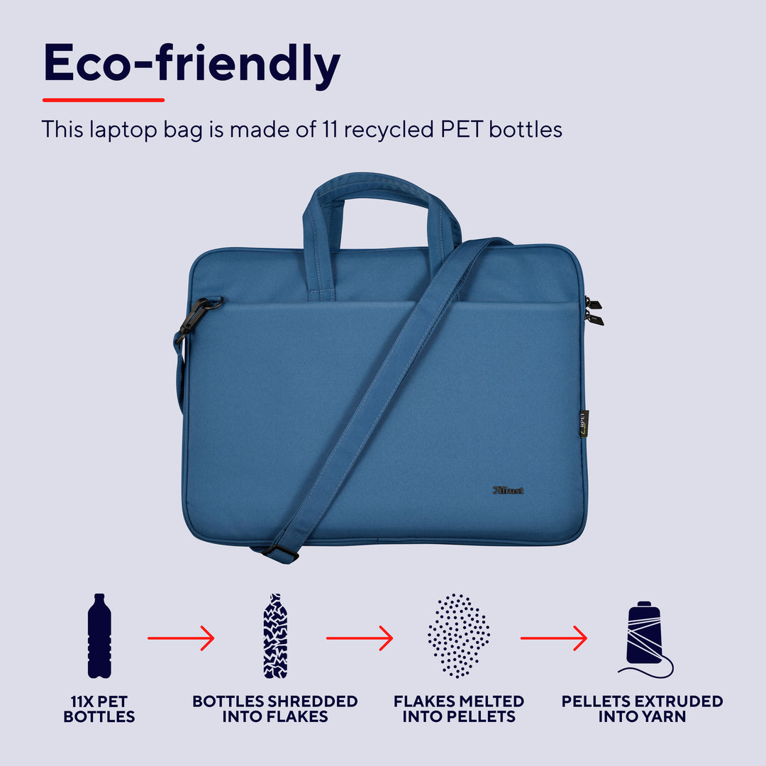 Bologna Laptopväska 16" Eco-friendly Blå