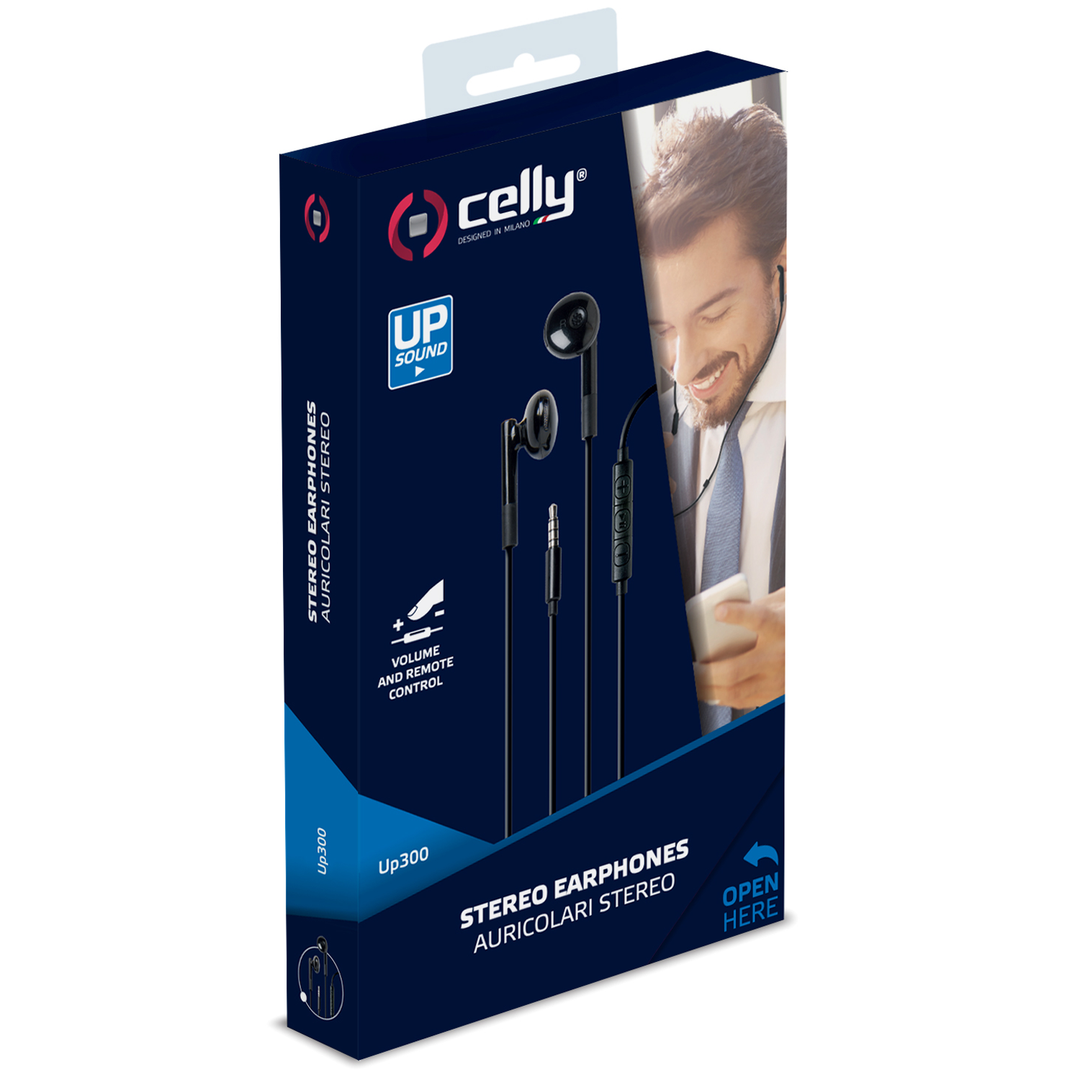 Hörlurar Earpods Kabel 3,5 mm UP300 Svart