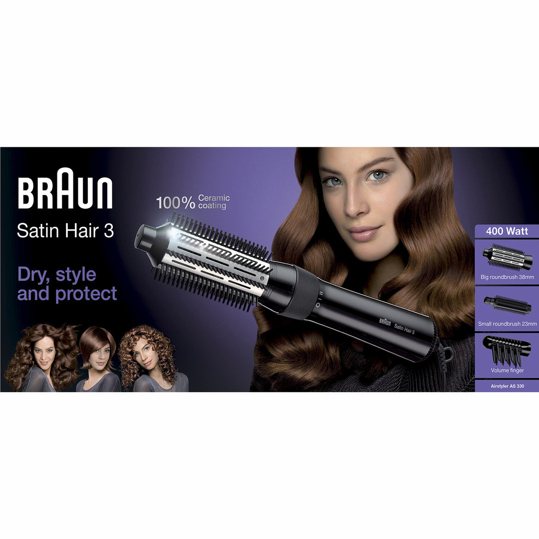 Varmluftsborste Satin Hair 3 AS330