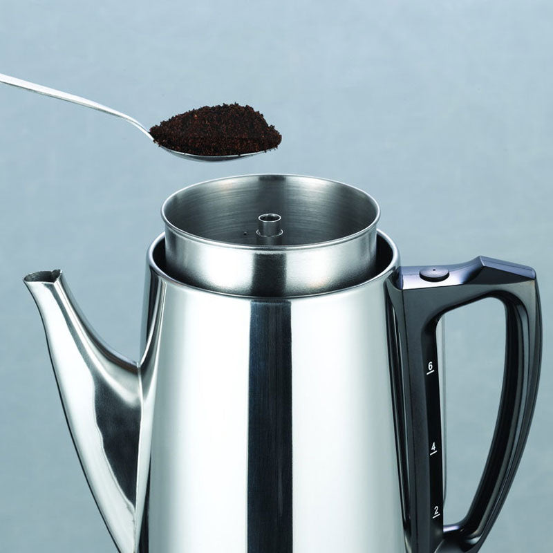 Perkolator Design Svart stål 10kp