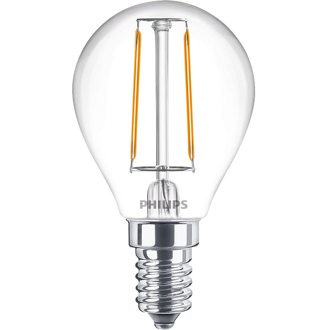 2-pack LED E14 Klot 2W (25W) Klar 250lm