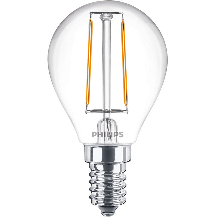 2-pack LED E14 Klot 2W (25W) Klar 250lm