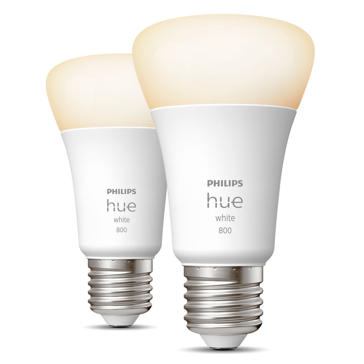 White A60 E27 800 lm 2-pack