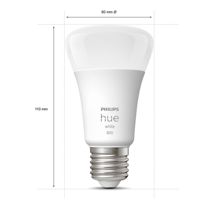 White E27 A60 800lm 4-pack