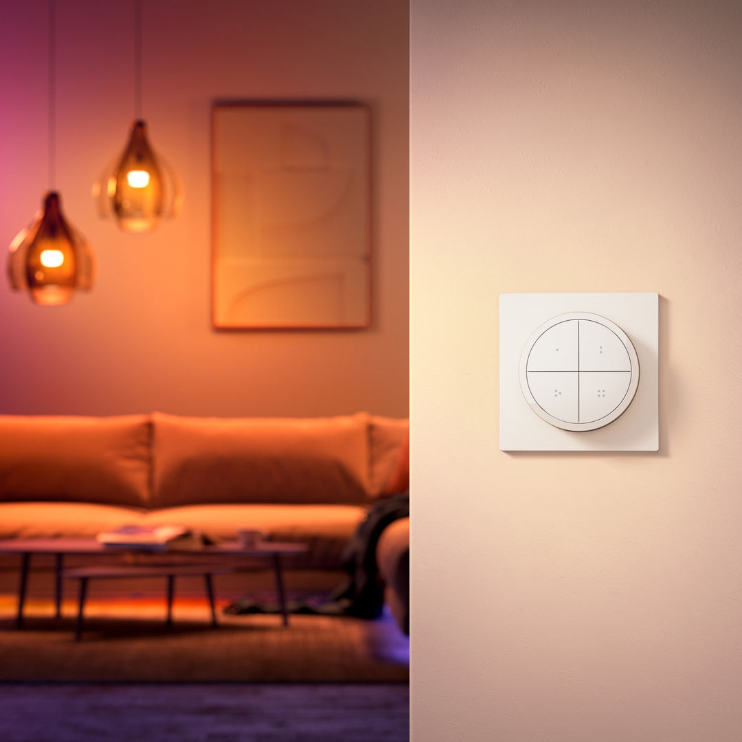 Tap Dial Switch Fjärrkontroll/Vriddimmer Vit