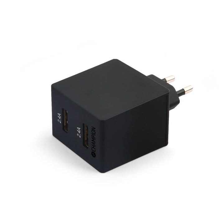 Laddare 24W 2-Port Svart
