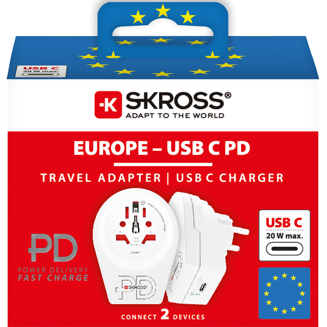 C20PD Reseadapter Europa USB-C PD 20W