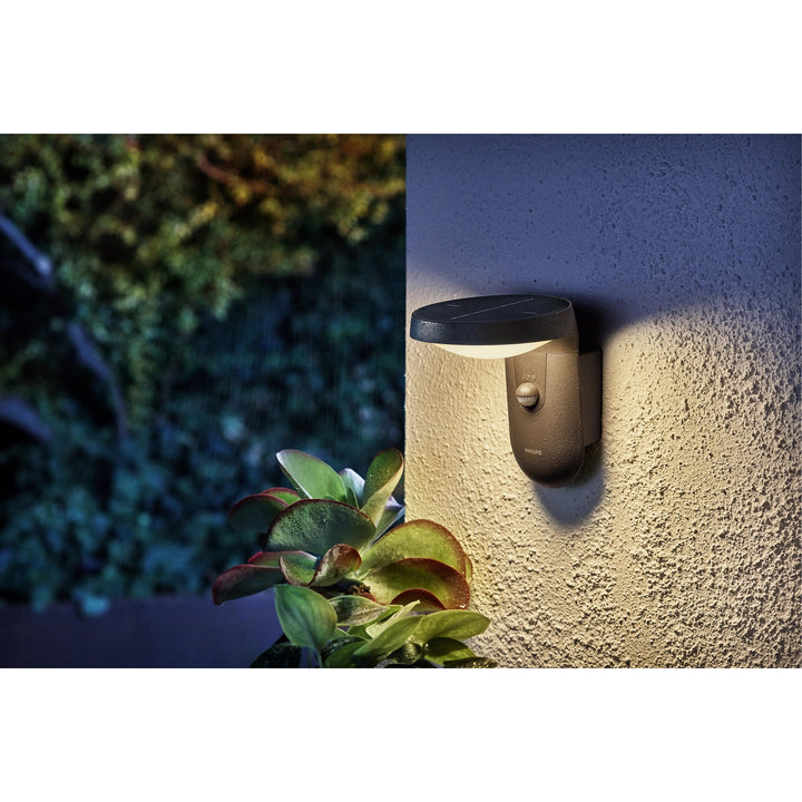 Tyla Vägglampa Solcell IR-sensor Ultra Efficient LED 255lm IP44 Antracit
