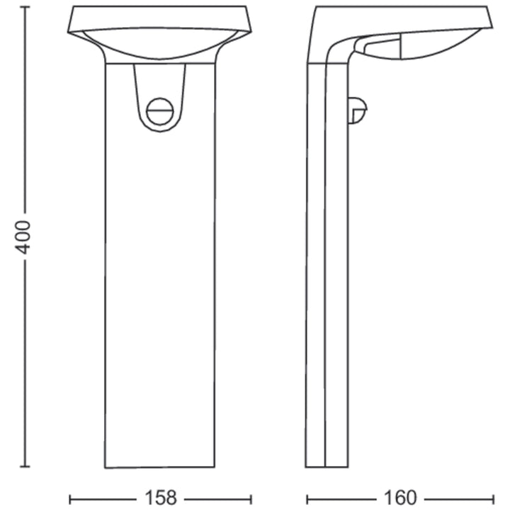 Tyla Piedestal Solcell IR-sensor Ultra Efficient LED 255lm IP44 Antracit