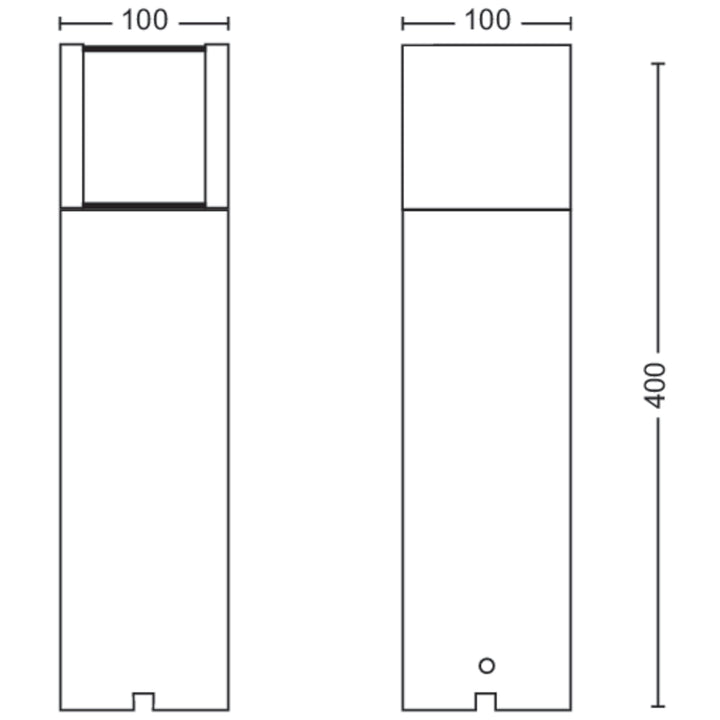 GardenLink Arbour Piedestal Varmvit Antracit