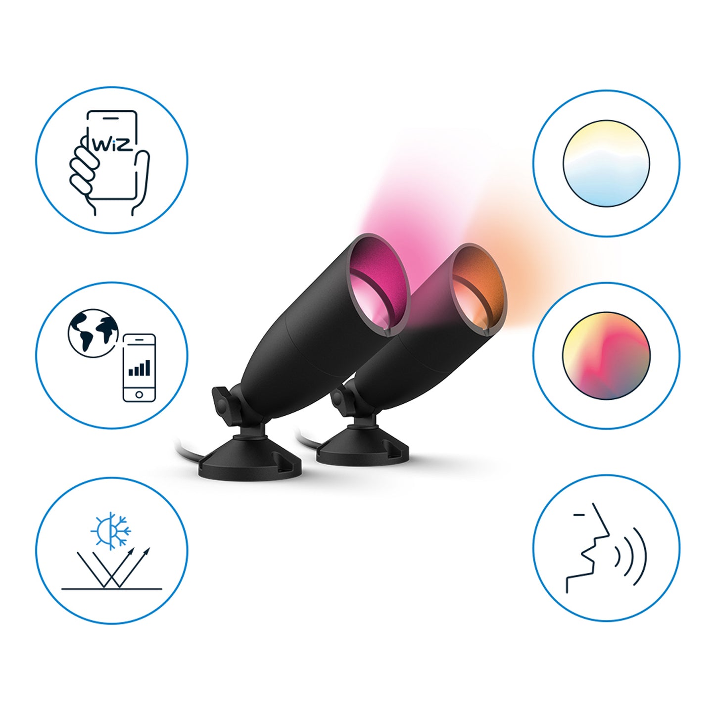 WiFi Smart LED Spotlight Färg + Varm-kallvit 12V Startkit