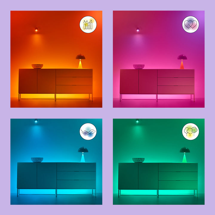 WiFi Smart LED E27 ST64 40W Filament Färg + Varm-kallvit 470lm