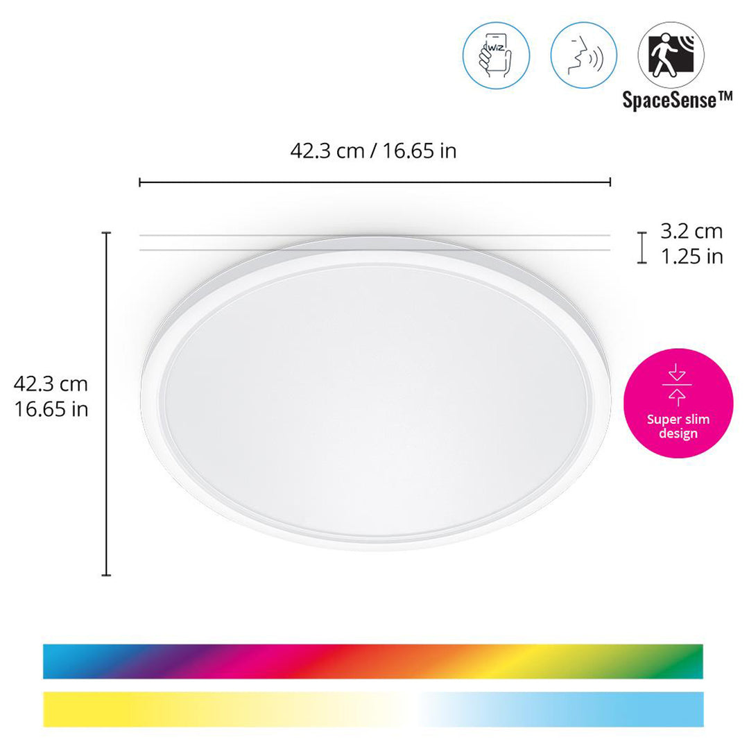 WiFi Smart SuperSlim plafond Färg + Varm-kallvit 2600lm