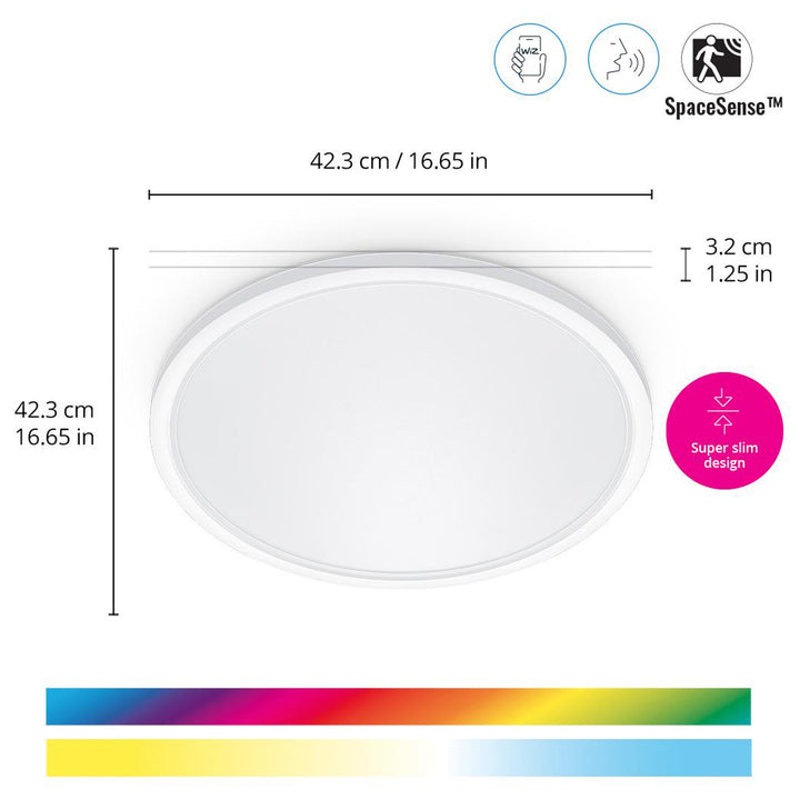 WiFi Smart SuperSlim plafond Färg + Varm-kallvit 2600lm