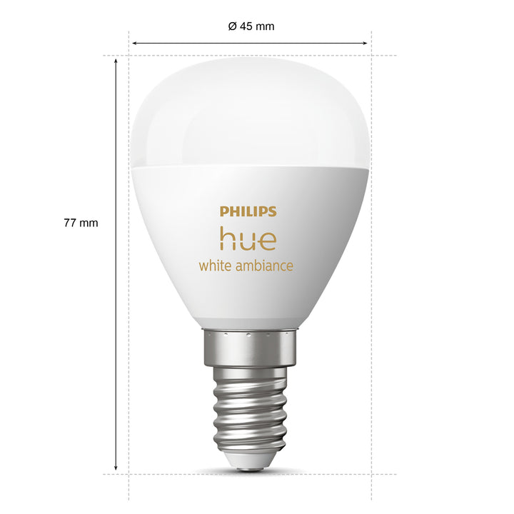 White Ambiance E14 Klot 470 lm 1-pack