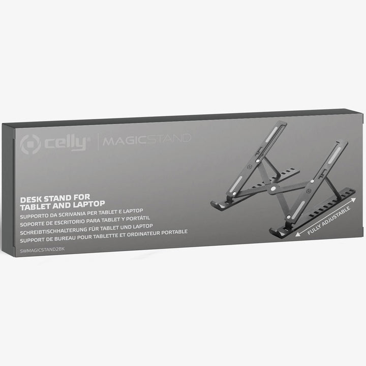 SWMAGICSTAND2 Portabelt bordsstativ för laptop/surfplatta max 15,6" Svart