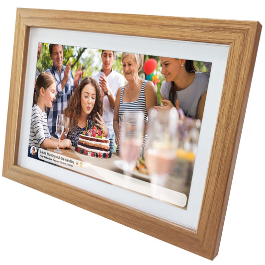 Smart fotoram 10,1" Wifi FRAMEO programvara PFF-1042LW Ljust trä