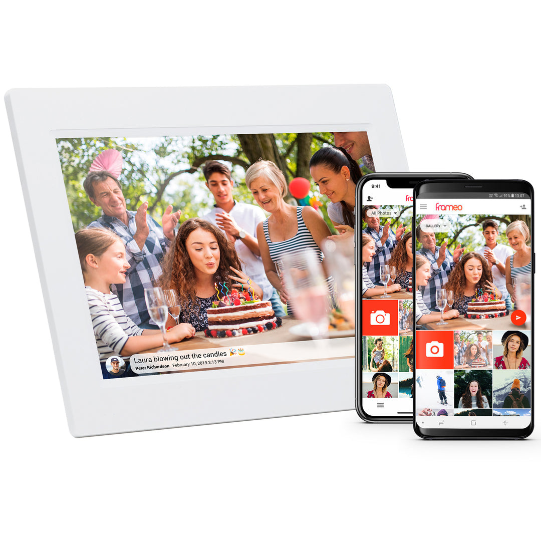 Smart fotoram 10,1" Wifi FRAMEO programvara PFF-1015W Vit
