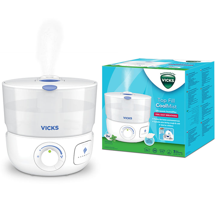 Top Fill Ultrasonic Humidifier with 2x Scent Pad Heater  VUL585E4