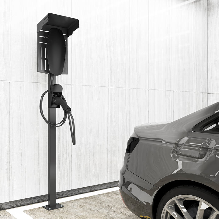 Vägghållare för kabel och Typ 2-kontakt
