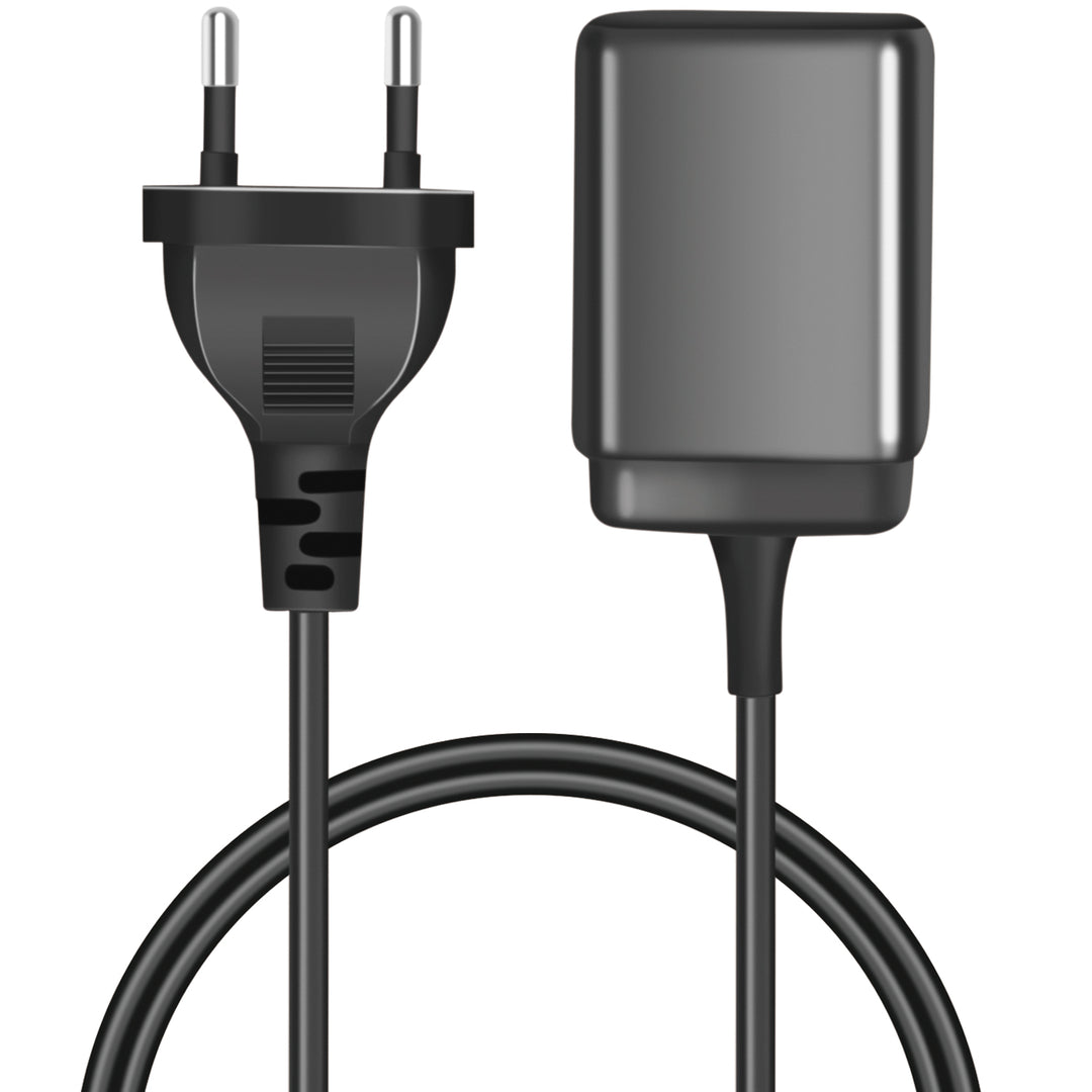USB-laddare 1xUSB-A + 1xUSB-C med fast kabel 1,5m GaN 30W