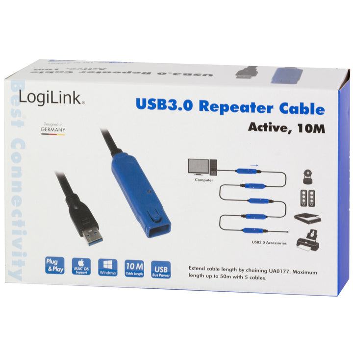 Aktiv USB 3.0-förlängningskabel 5 Gbps 10m
