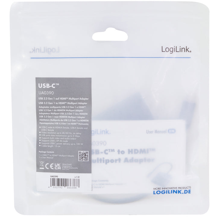 USB-C -> HDMI/USB-A/USB-C PD 4K/60Hz