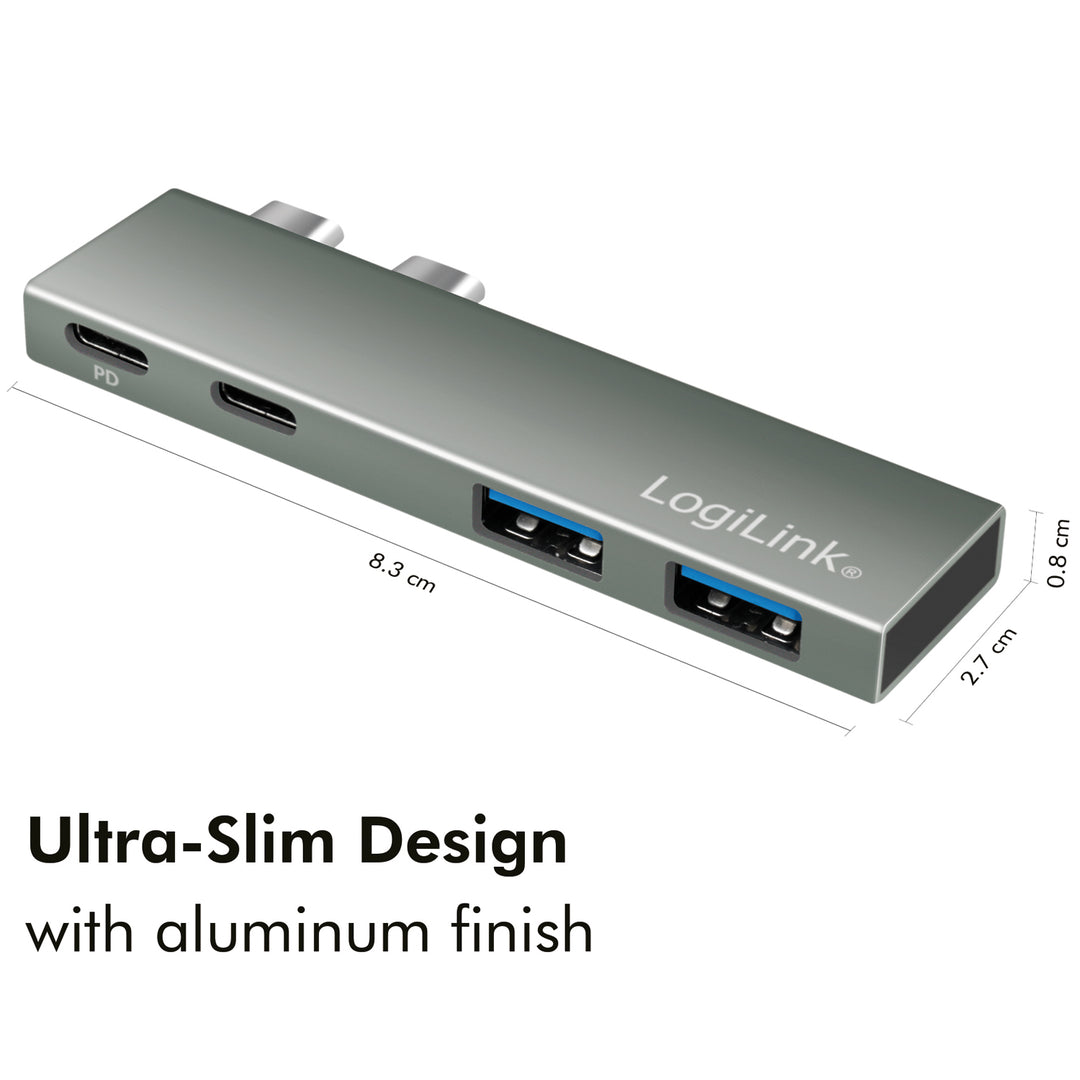 Dual USB 3.2 Gen2x2-hub 4-portar PD 100W