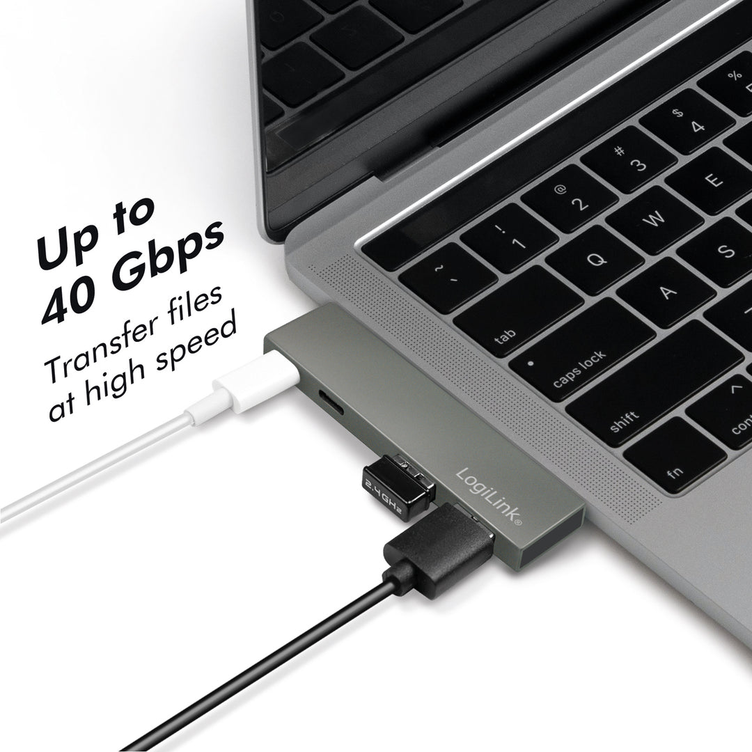 Dual USB 3.2 Gen2x2-hub 4-portar PD 100W