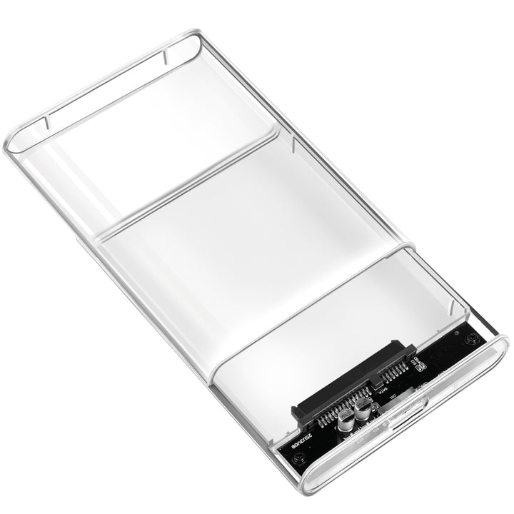 Hårdiskkabinett 2,5" SATA USB 3.0 Skruvfri design Transparent