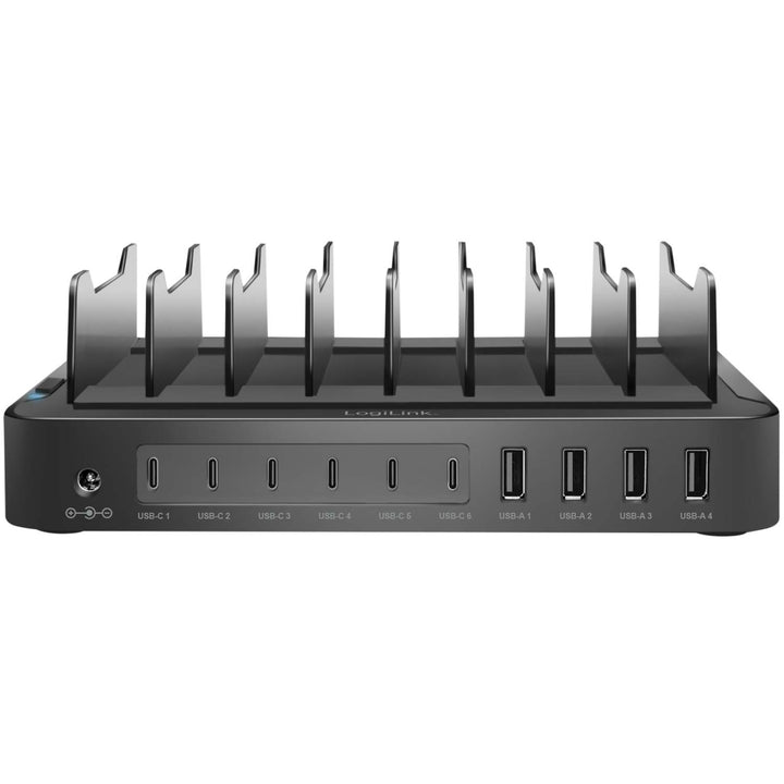 Laddningsstation 10 portar 6st USB-C + 4st USB-A PD/QC3.0 120W