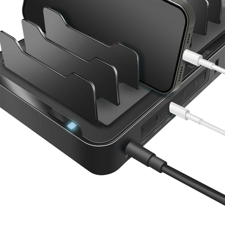 Laddningsstation 10 portar 6st USB-C + 4st USB-A PD/QC3.0 120W