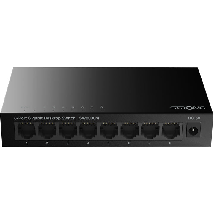 8-port Gigabitswitch Metall Svart