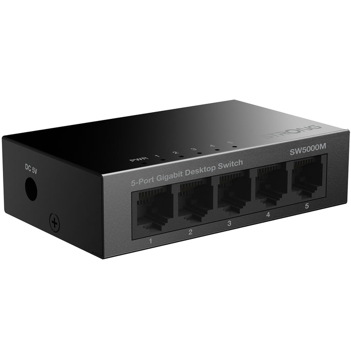 5-port Gigabitswitch Metall Svart