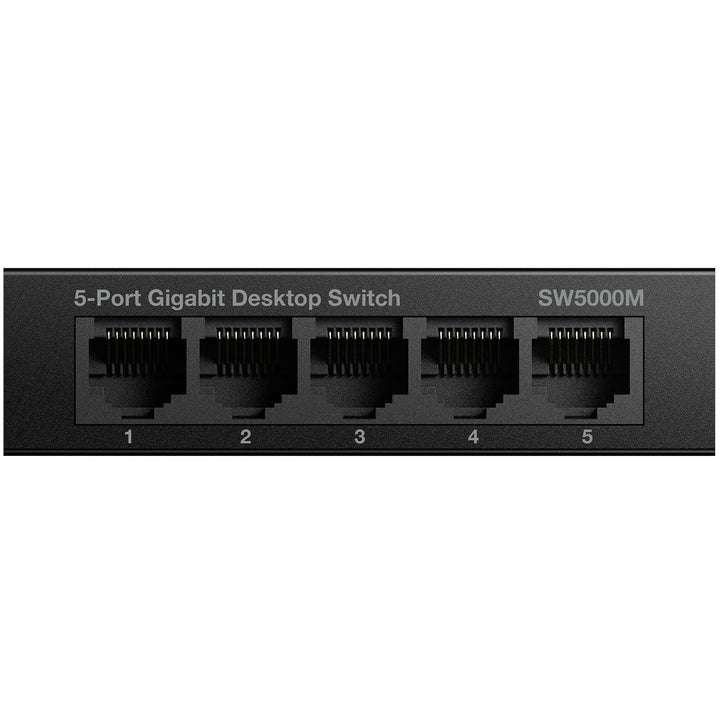 5-port Gigabitswitch Metall Svart