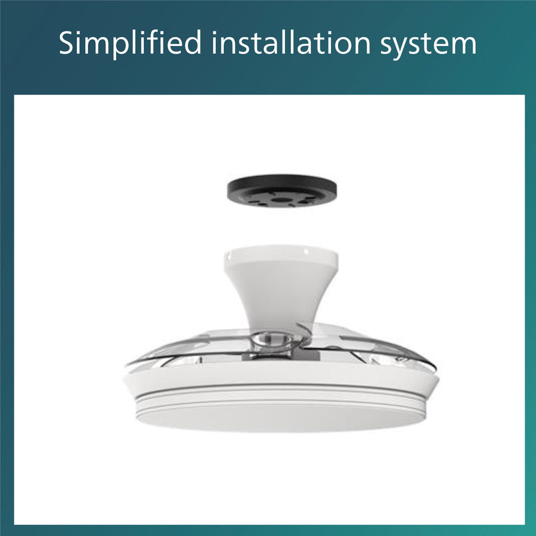 Bliss Takfläkt med LED-belysning Varm-/kallvitt 4500 lm