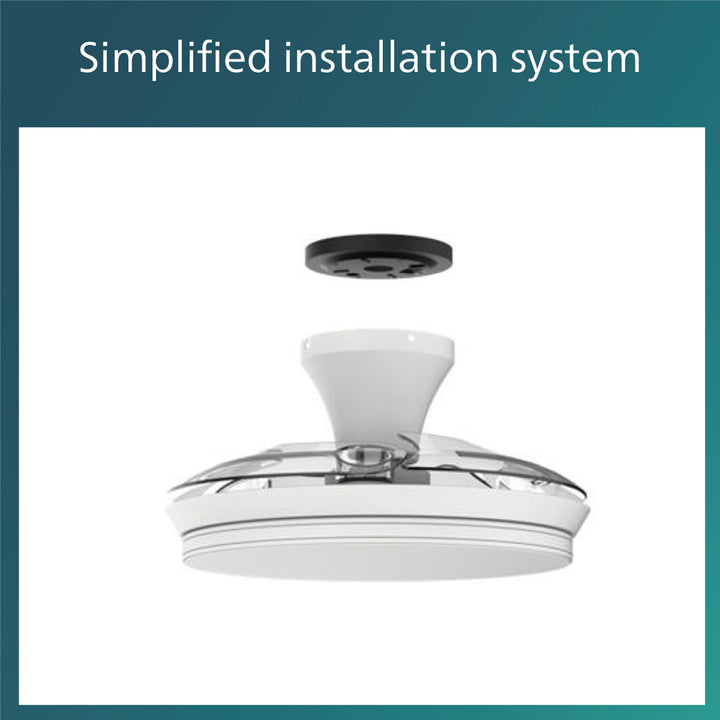 Bliss Takfläkt med LED-belysning Varm-/kallvitt 4500 lm