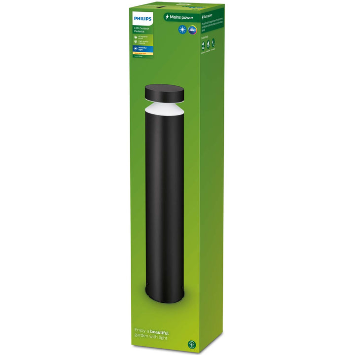 Laven LED-pollare Rostfritt stål Svart IP44 Varmit 6W 600lm
