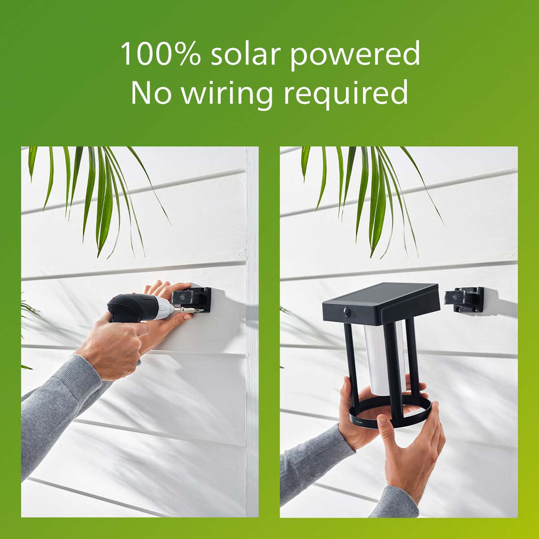 Vapora Vägglampa Solcell LED 200lm Svart